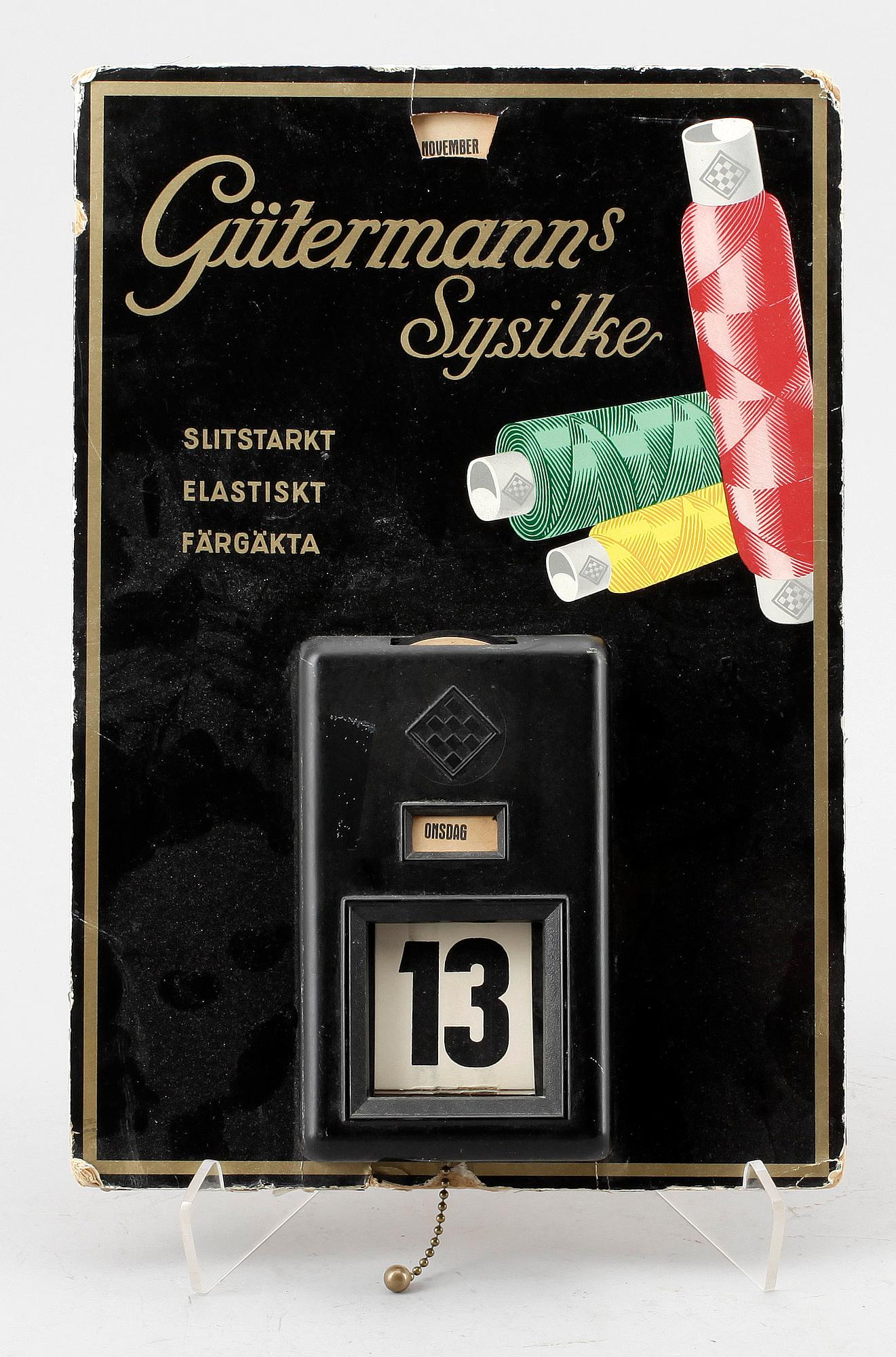 KALENDER, Gütermanns Sysilke, 1900-talets mitt.