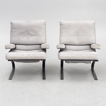 Armchairs, a pair, 1980's/90s.