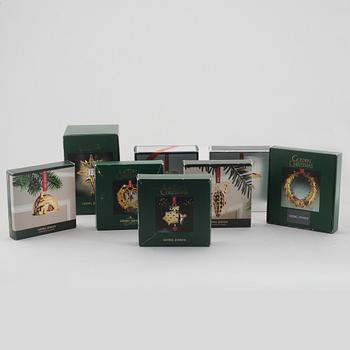A set of eight Christmas decorations, Georg Jensen, Denmark.