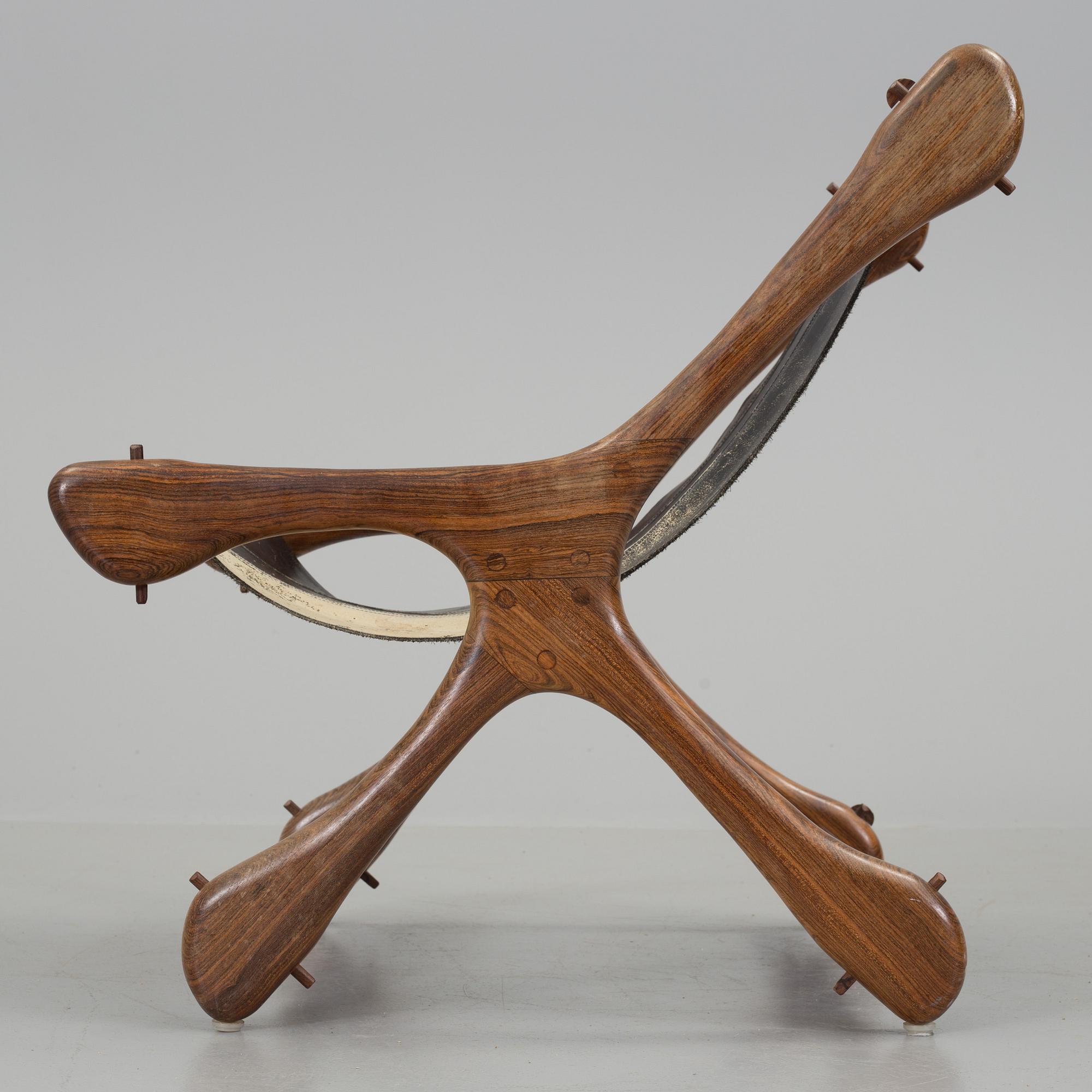 DON SHOEMAKER,  a 'Sloucher' palisander easy chair from Señal S.A.; mexico, 1960's.