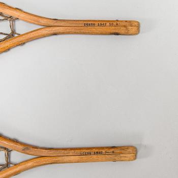 A pair of snowshoes, F H CO Wallinford VT US. First half of the 20th century.