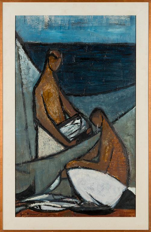 Egon Meuronen, oil on board, signed and dated-60.