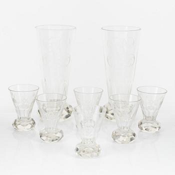 A group of eight Freemason's glasses, 20th Century.