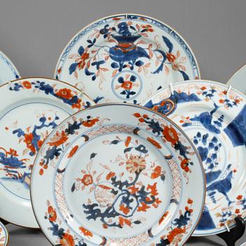 TALLRIKAR, 12 st, porslin, Kina, 1700-tal.