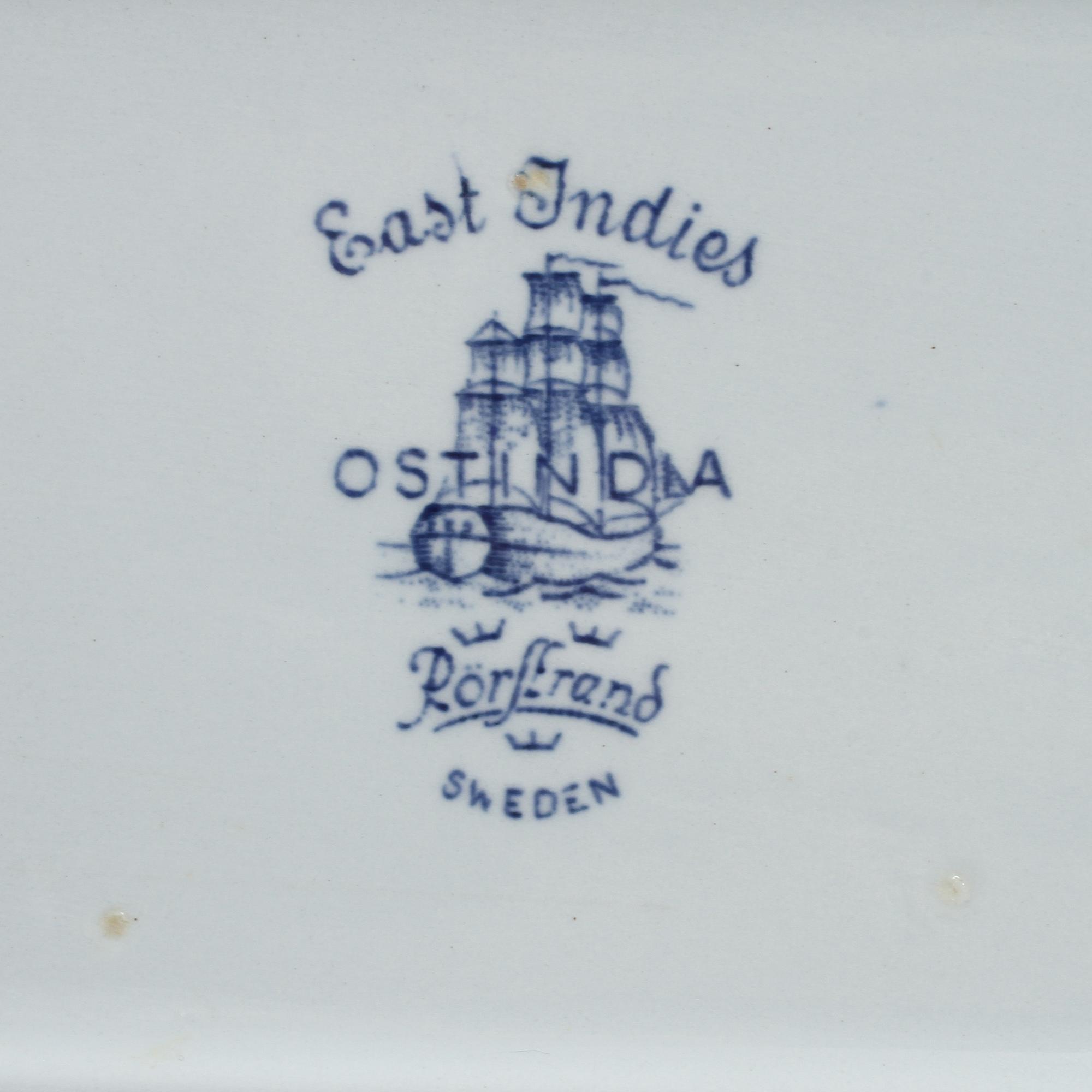 SERVISDELAR, 56 st, porslin, "Ostindia", Rörstrand, 1900-talets andra hälft.