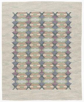 Judith Johansson, a carpet, "Dungen" flat weave, c 304 x 245 cm, signed JJ.