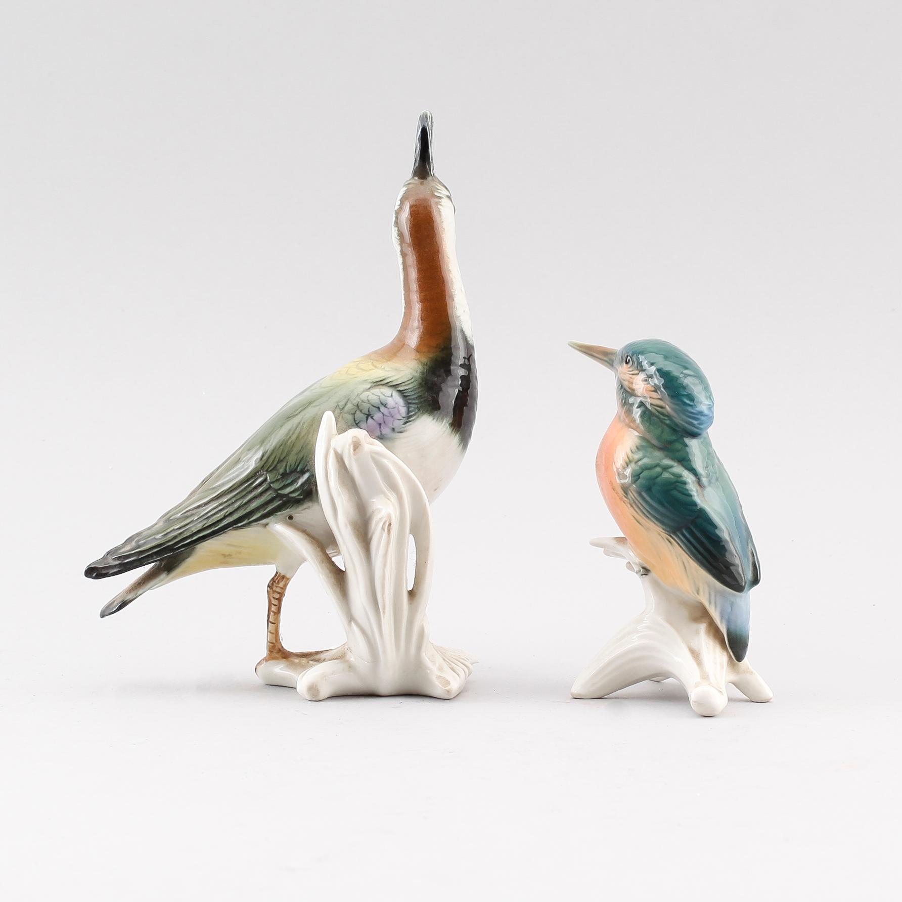 FIGURER, 2 st, porslin, Karl Ens, 1900-talets första hälft.