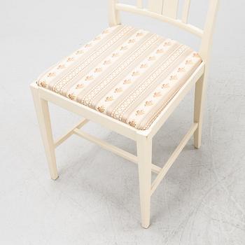 Carl Malmsten, a 'Herrgården' dining table and four 'Ulfåsa' chairs, second half of the 20th Century.