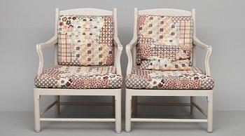 GRIPSHOLM STOLAR, ett par, gustavianska, ca 1800.