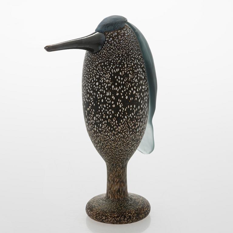 Oiva Toikka, a 'Heron' glass bird, signed O. Toikka Nuutajärvi.