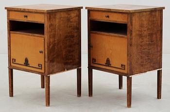 SÄNGBORD, ett par, art déco, 1920/30-tal.