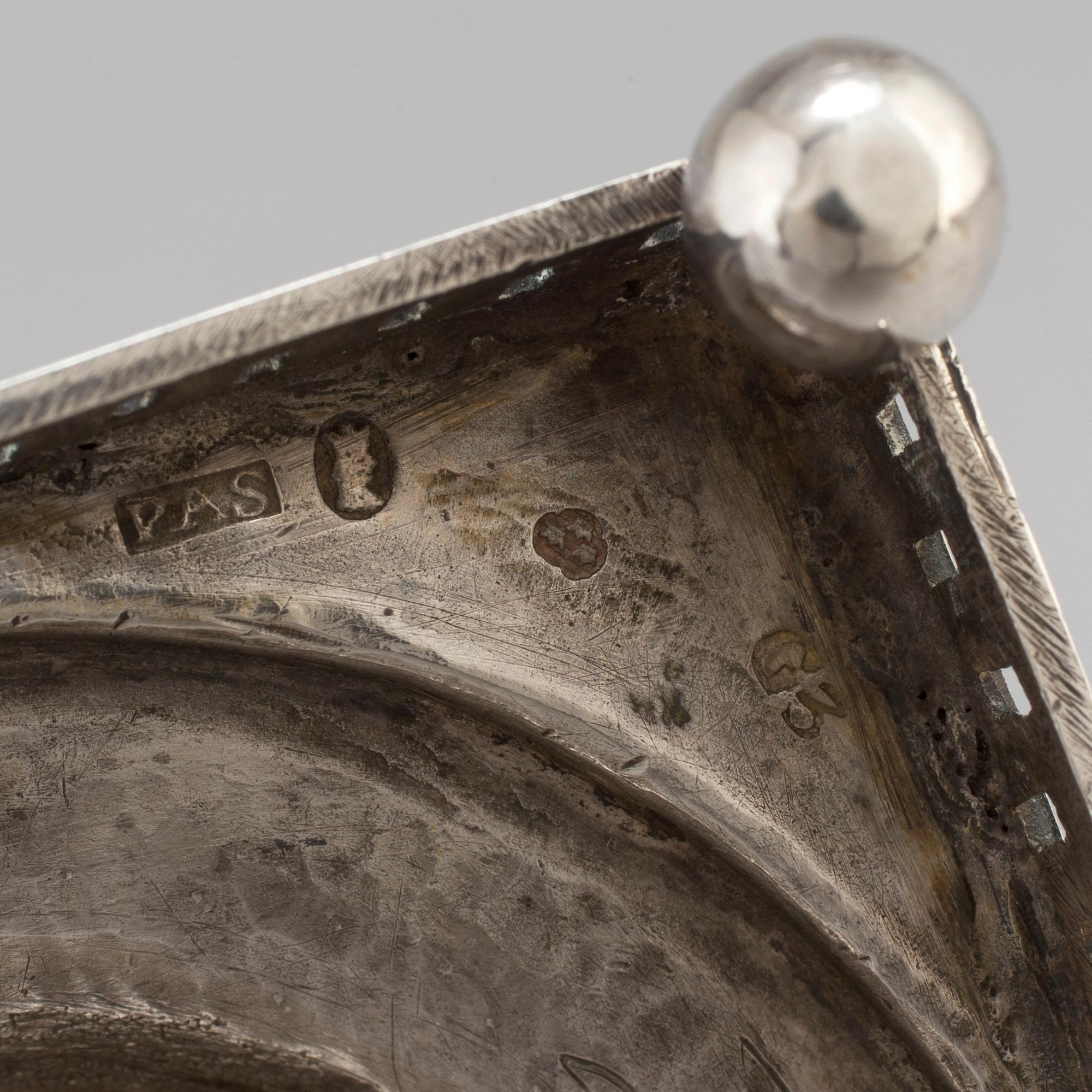 Petter Adolf Sjöberg, ljusstakar, ett par, silver, Stockholm 1813. Sengustavianska.