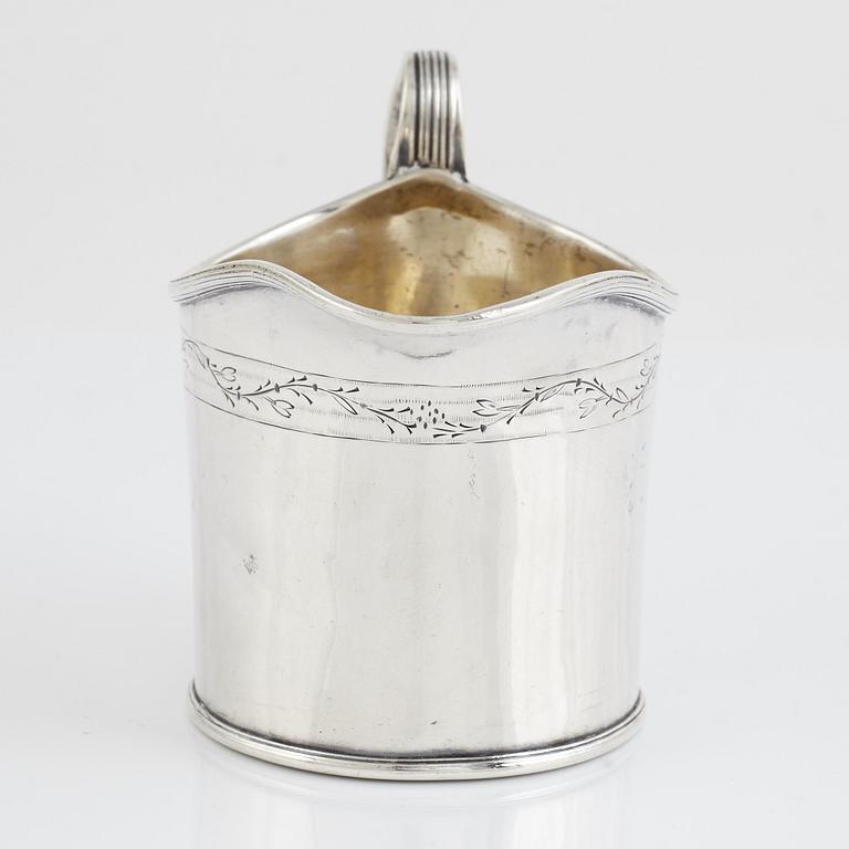 A Swedish silver cream-jug, mark of Carl Gideon Ronander, Stockholm 1808.