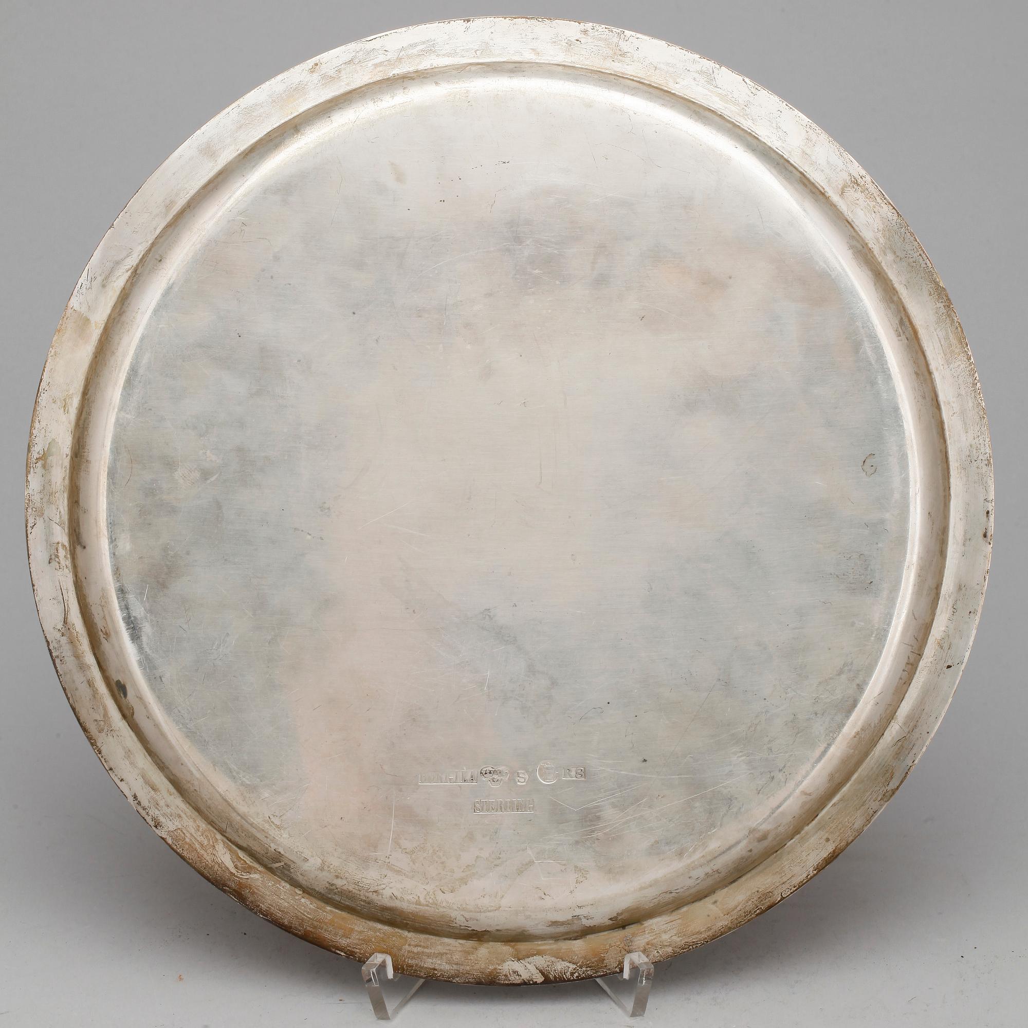 BRICKA, silver, Atelier Borgila Stockholm 1943. Vikt ca 540 gram.