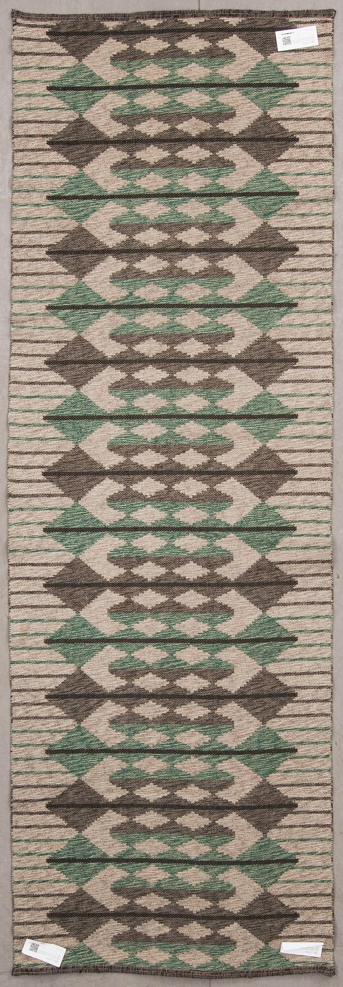 GALLERIMATTA, dubbelsidig, 1900-talets mitt. Ca 249 x 82 cm.