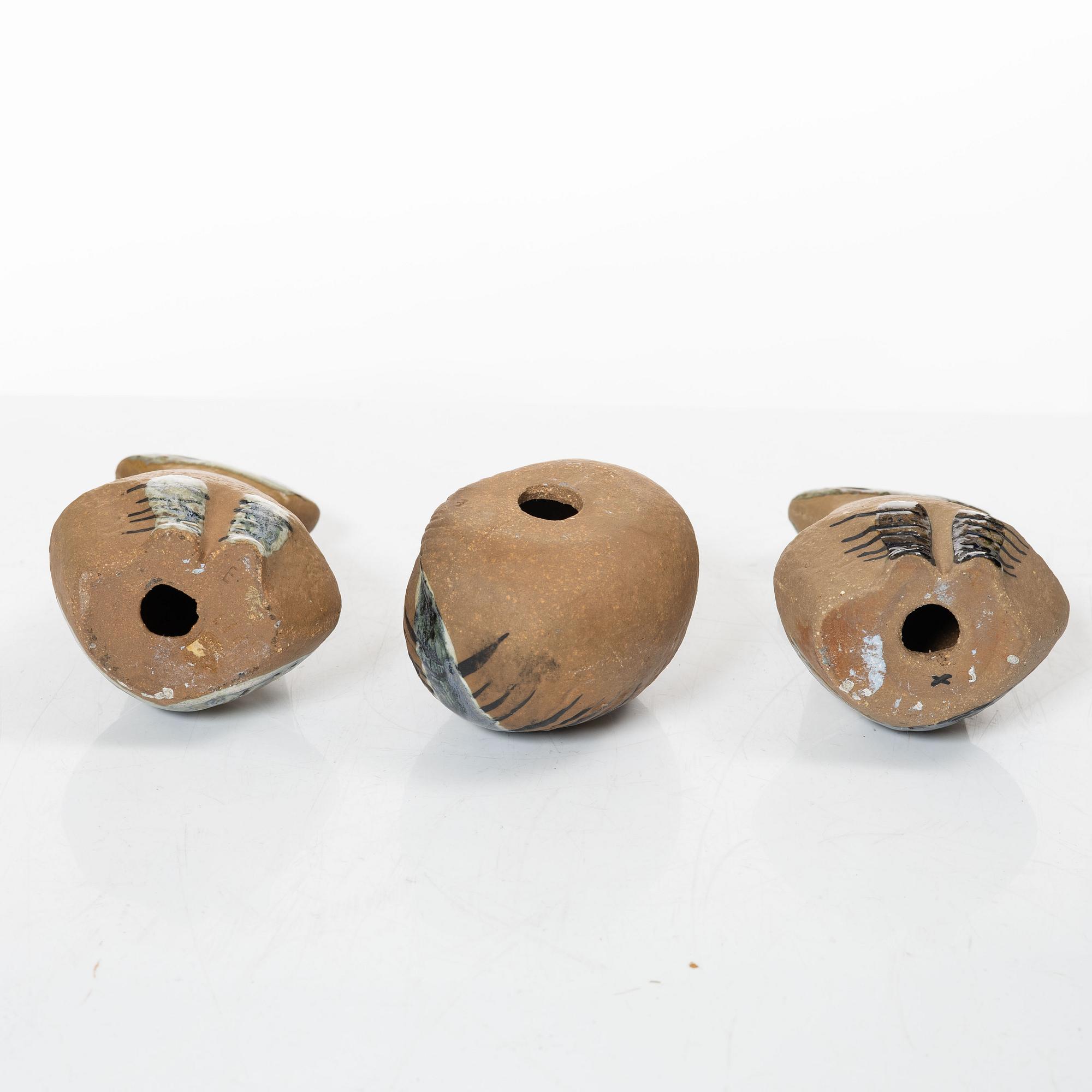 Lisa Larson, figuriner, 3 st, stengods, Gustavsberg.