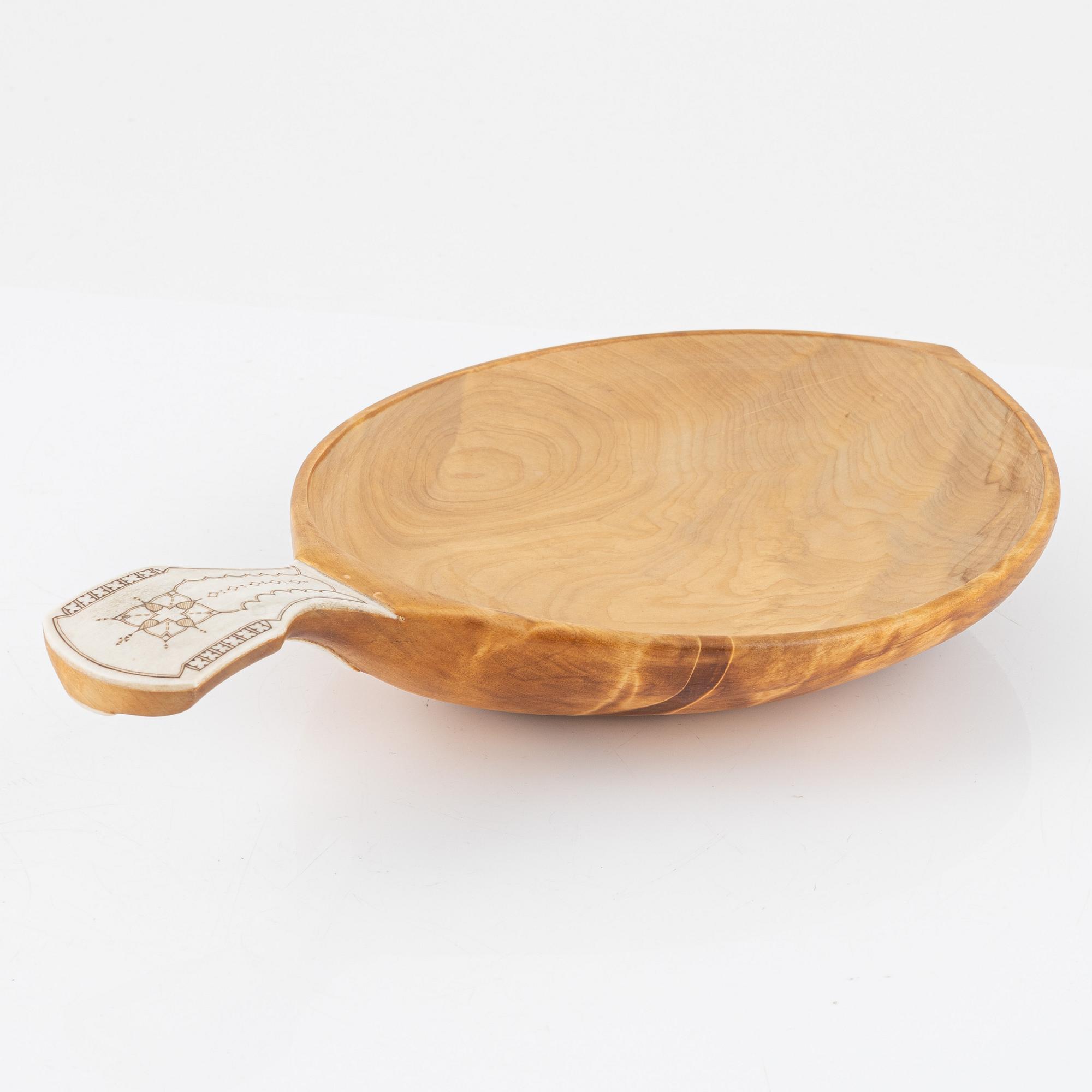 Lars Levi Sunna, a birch bowl, signed.