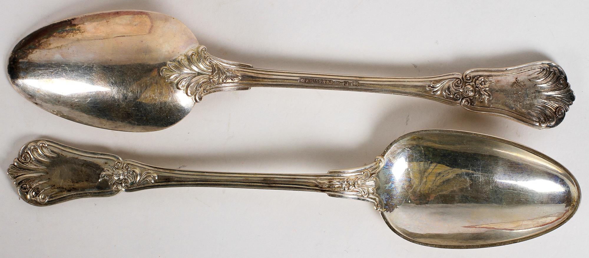 PARTI SILVERBESTICK, 32 delar, 1859-1972. Ca 610 g.