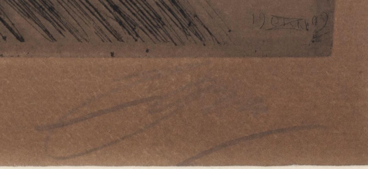 Anders Zorn, a signed etching from 1909.