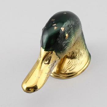FLASKÖPPNARE, mässing, "Ducky", Paris, 1900-talets andra hälft.