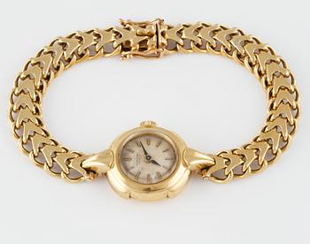 DAMARMBANDSUR, 18K guld, IWC, International Watch. Vikt 25,1 gram.