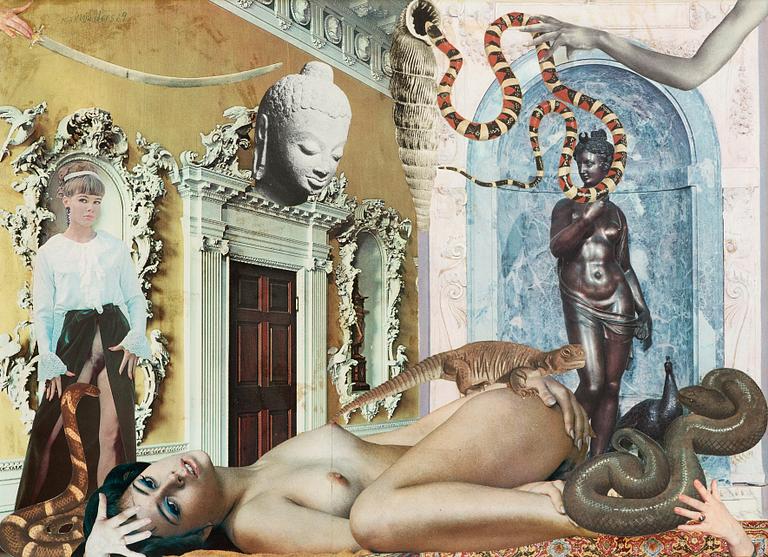 MAX WALTER SVANBERG, collage, signed and dated -69.