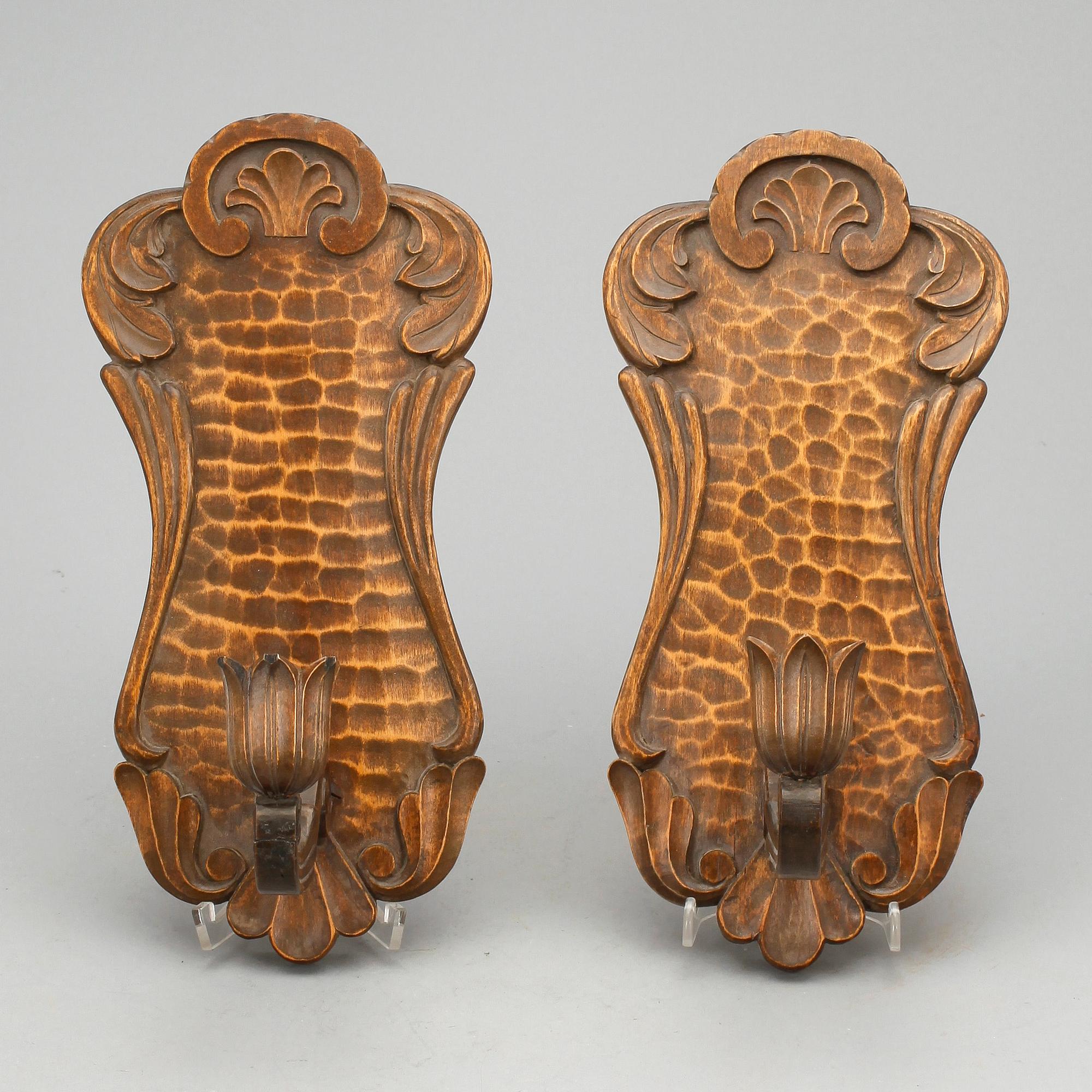 VÄGGLAMPETTER, ett par, Taserud, Arvika, 1900-talets andra hälft.