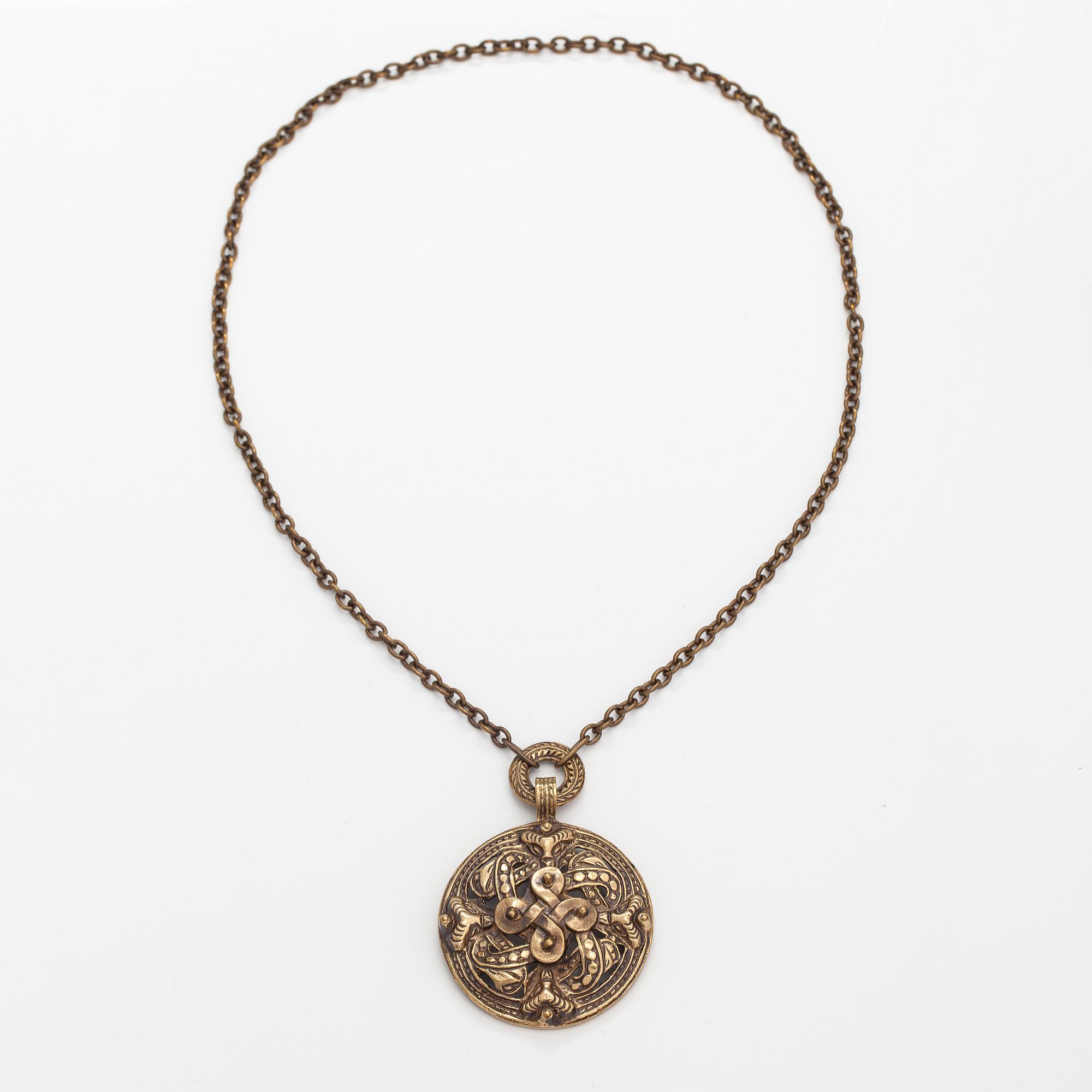 Germund Paaer, A bronze necklace, model 60. Kalevala Koru, Helsinki 1940's-1970's.