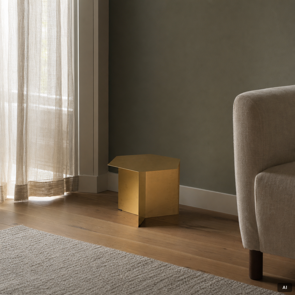 A 'Slit Table Round' side table, Hay, Denmark.