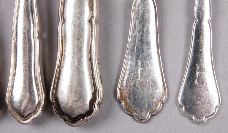 BESTICKSERVISDELAR, 51 st, silver. 1900-tal.
