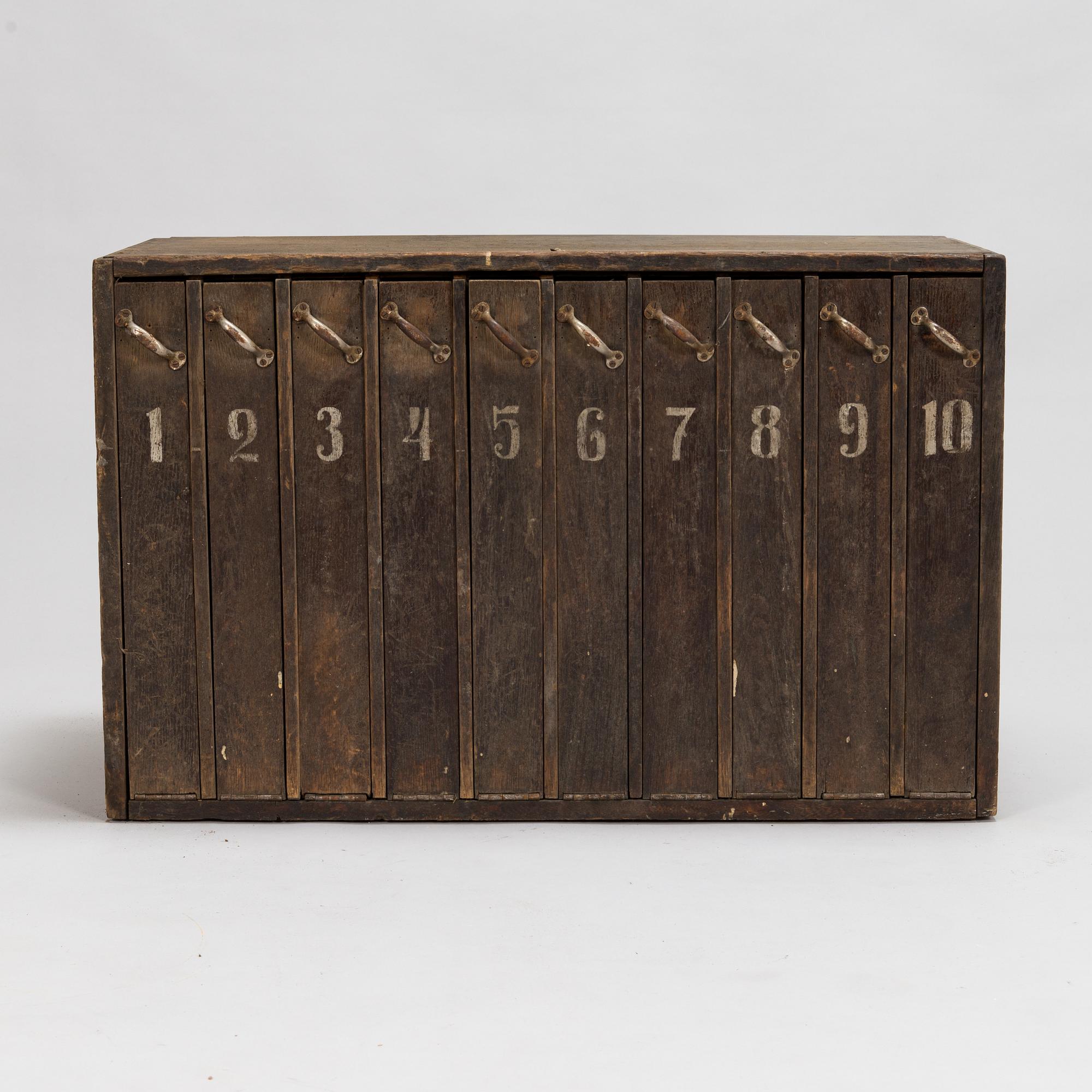 Storage cabinets for film reels 1930-1940's.