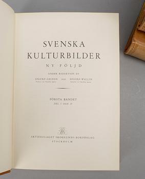 SVENSKA KULTURBILDER I-XII resp NY FÖLJD I-XII, 6 vol, av Erixon o Wallin, Stockholm 1935-37.