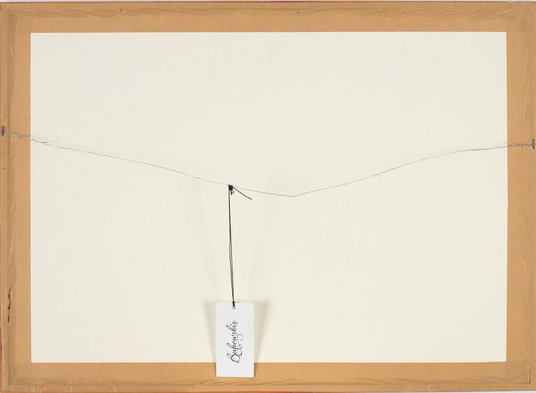 Richard Estes, färgserigrafi, "Arch, St. Louis" from the portfolio "Urban Lanscapes".