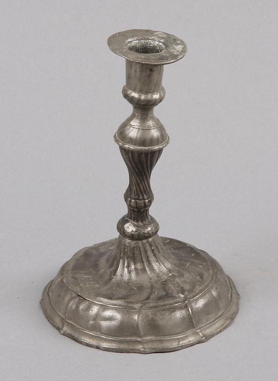 LJUSSTAKE, tenn, rokoko, 1700-tal.