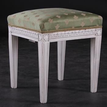 TABURETT, gustavianskt provinsarbete. 1700/1800-tal.