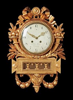 A Gustavian wall clock by J. Lannér, master 1761.