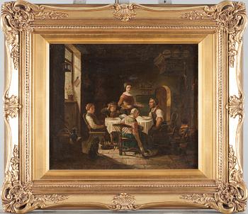 UNKNOWN ARTIST, oil on canvas, signed A.T, Dsf, dated 1838.