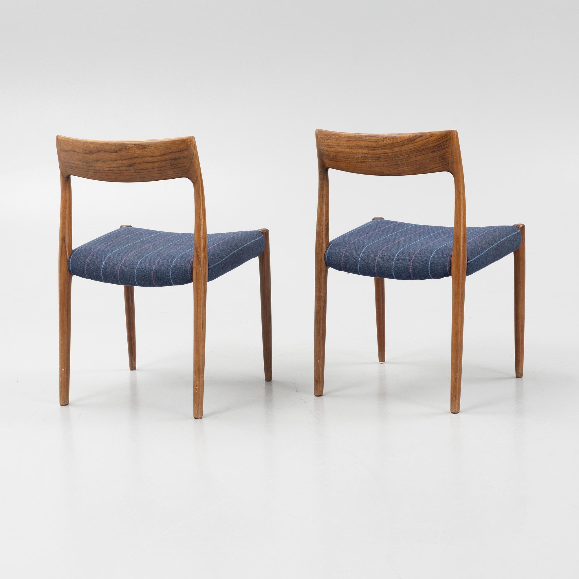A Danish Dining Table and Six Chairs, 1960s.