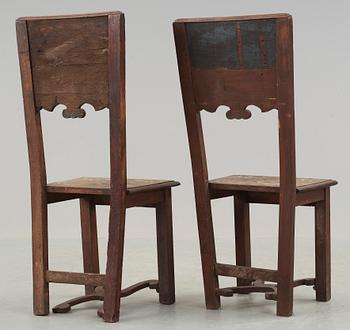 STOLAR, ett par. Sydeuropa, 1700/1800-tal.