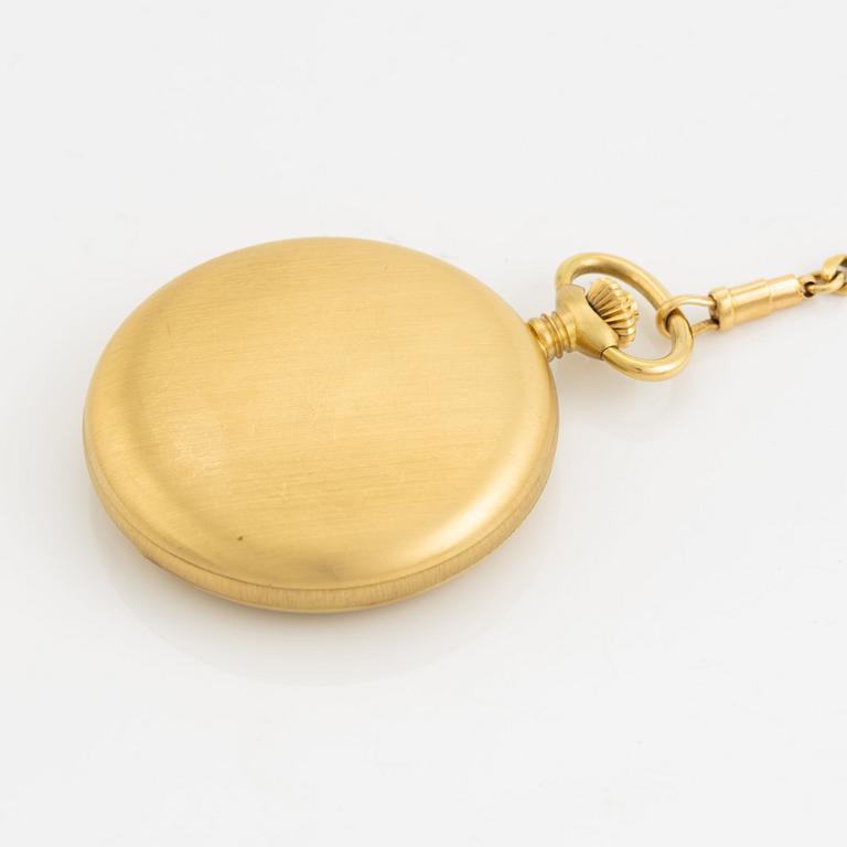 Pocket watch, 18K gold, 49,5 mm.