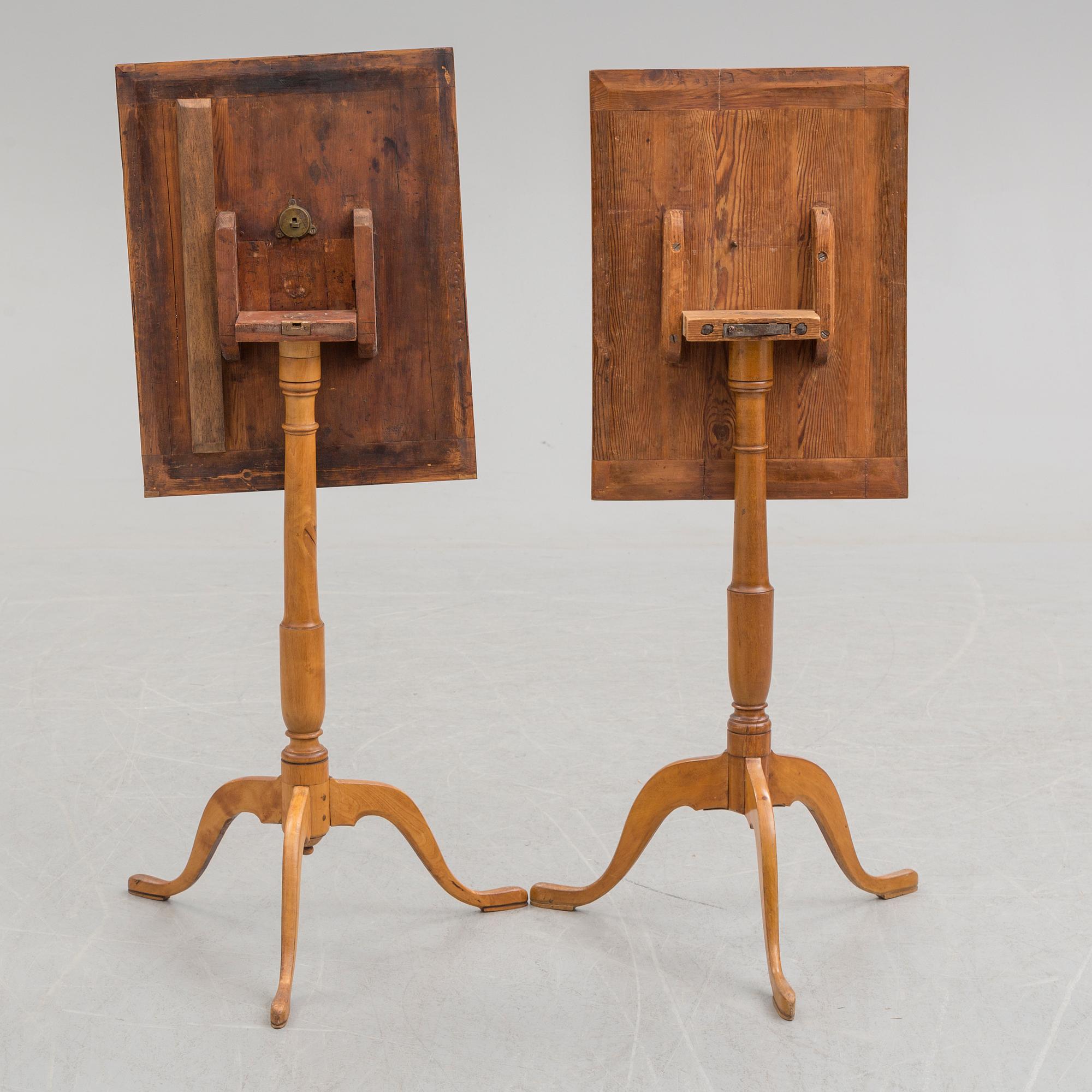 FÄLLBORD, 2 st, 1800-talets första hälft.