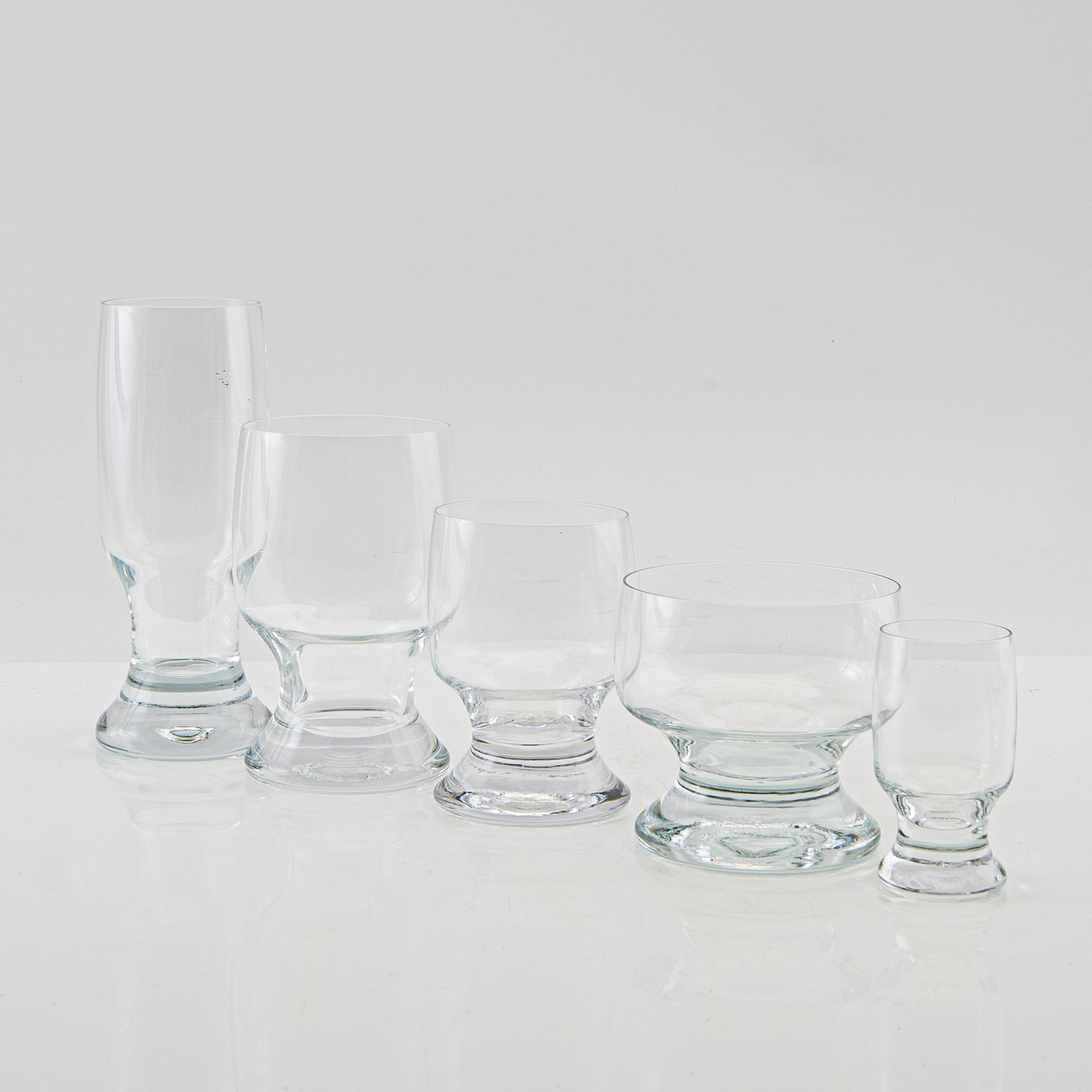 Signe Persson-Melin, servis 69 dlr "Porter" Kosta Boda sent 1900-tal.