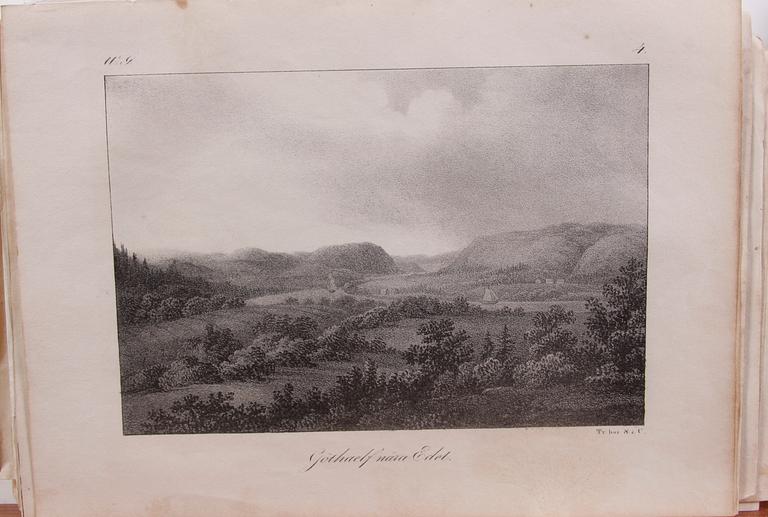 PARTI TRYCK, ca 100 delar, 1800-tal.