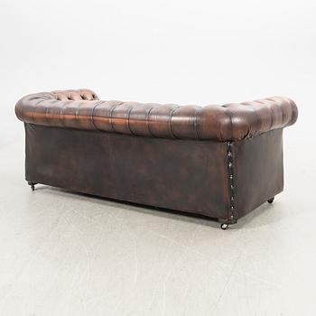 Sofa and armchair, Chesterfield, 20th century.