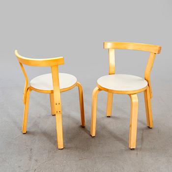Alvar Aalto, chairs, 2 pcs, model 68, 1960s, Finland.