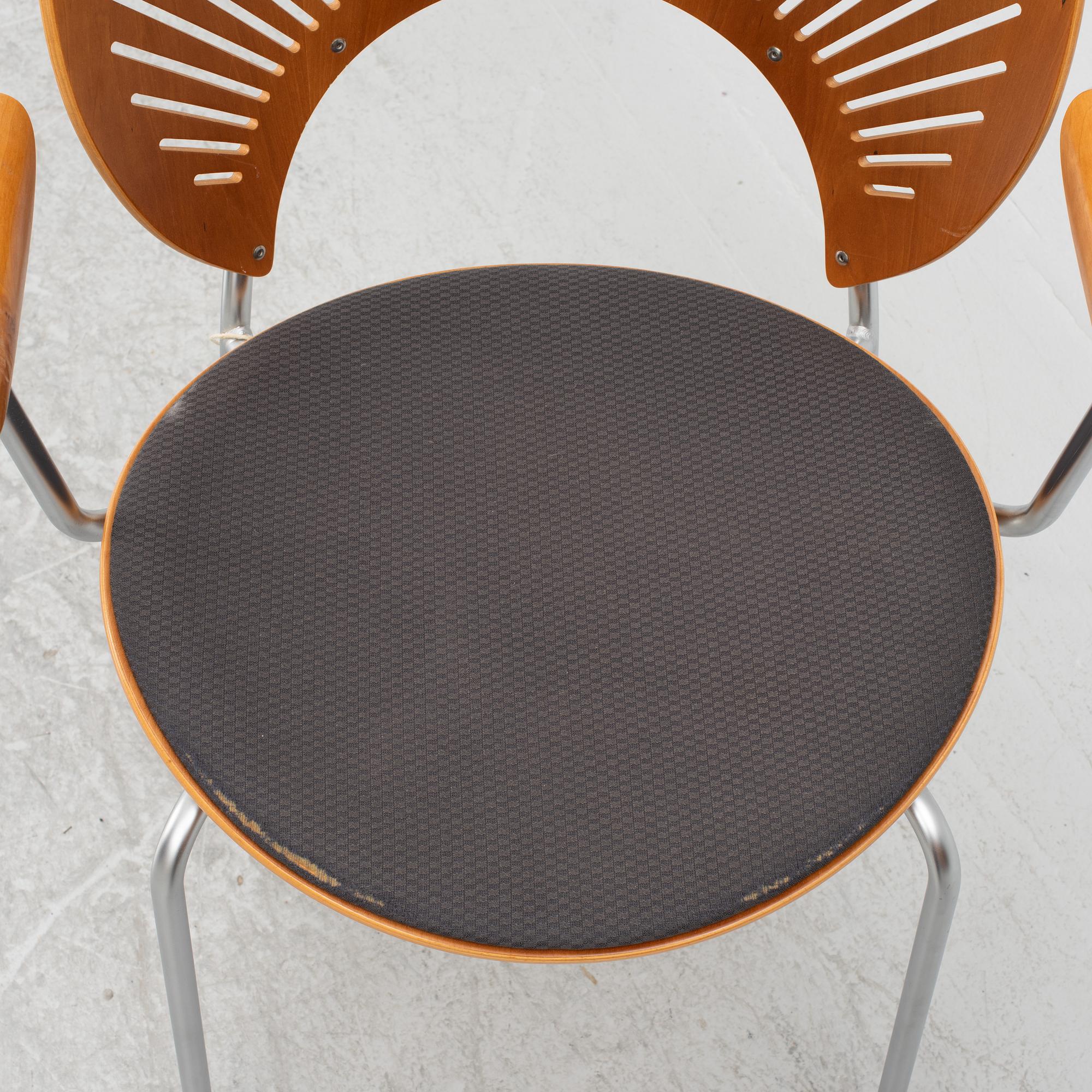 Nanna Ditzel,  six 'Trinidad' armchairs, Fredericia, Denmark.