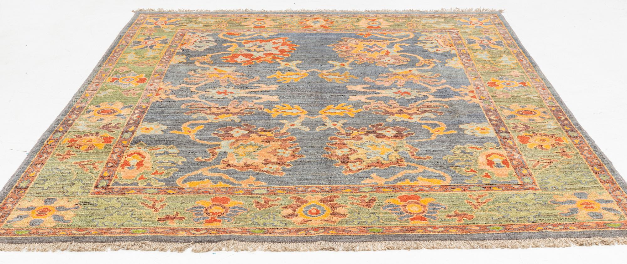 Matta, Västpersisk med "Arts and crafts mönster", ca 302 x 232 cm.