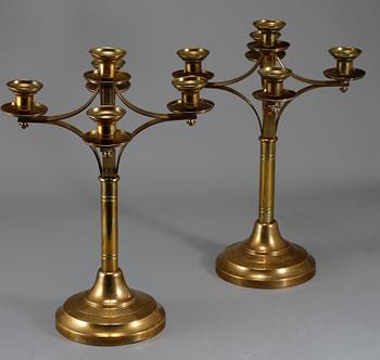 KANDELABRAR, ett par, 1900-talets första hälft.