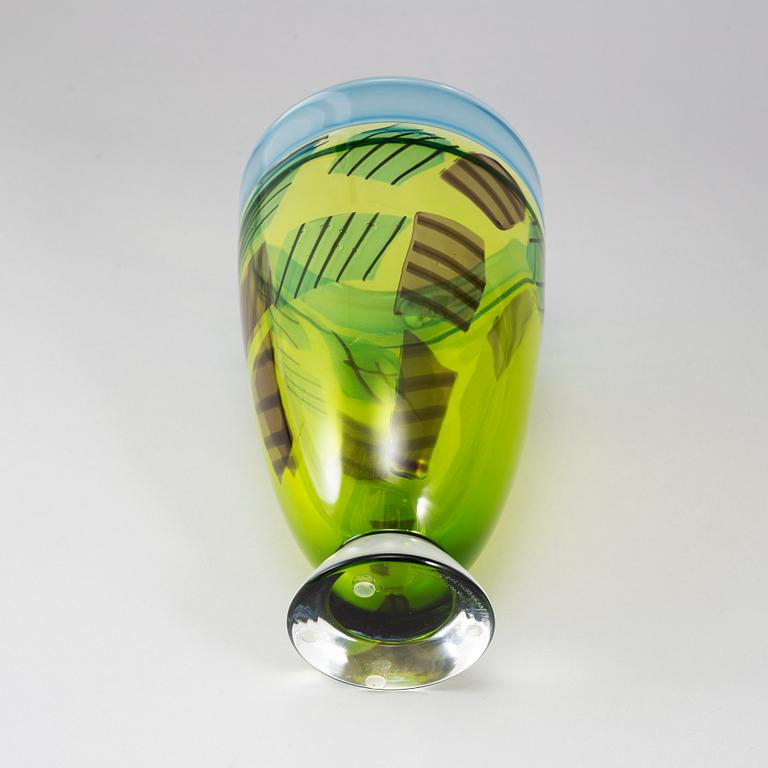 BENGT EDENFALK, a glass, vase, Kosta Boda, Sweden.