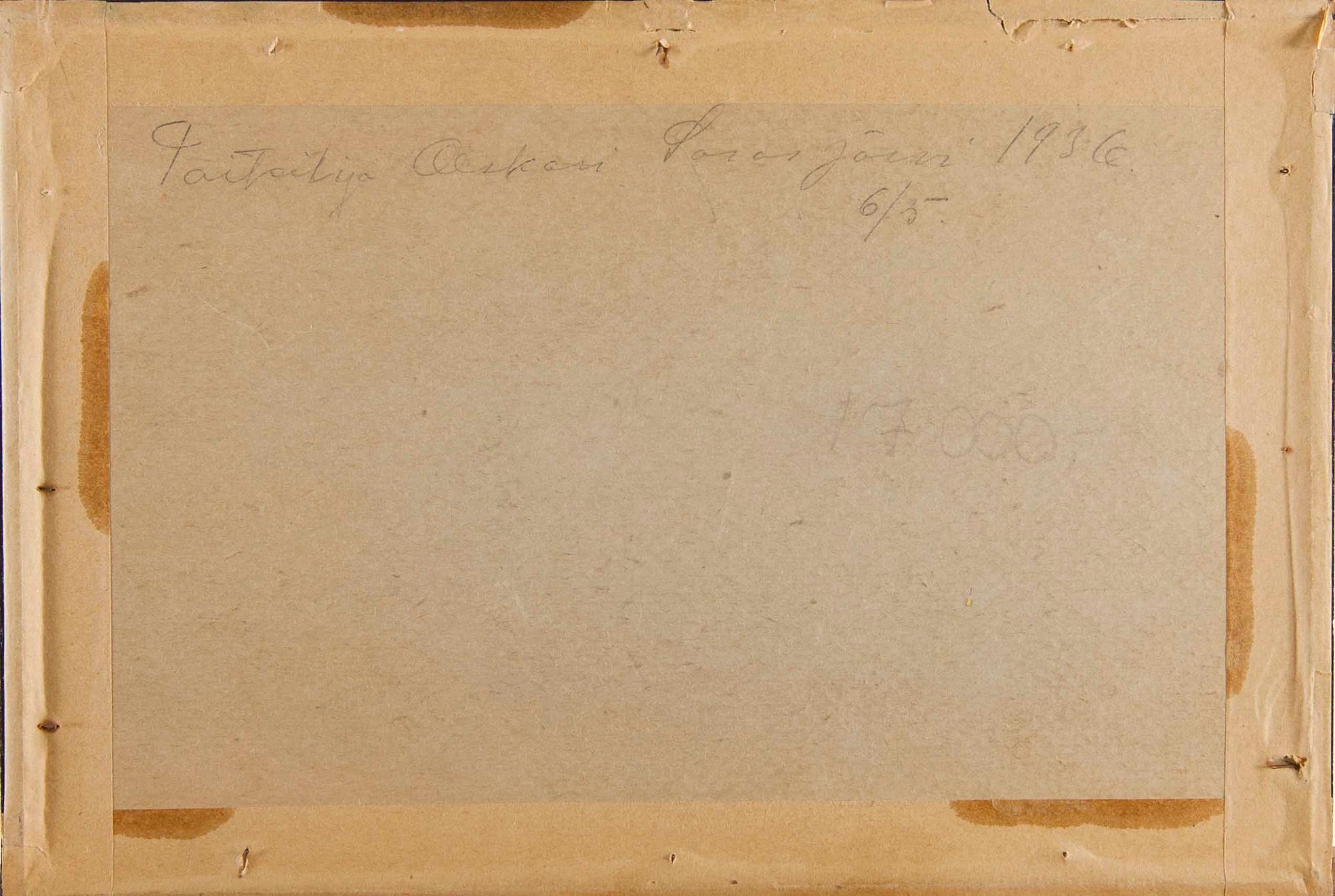 OSKARI SARASJÄRVI (SJÖSTRAND), pastell, signerad och daterad -36.